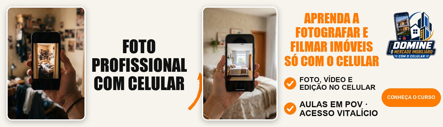 Anúncio do curso Domine o mercado imobiliário com o celular: Foto profissional com celular