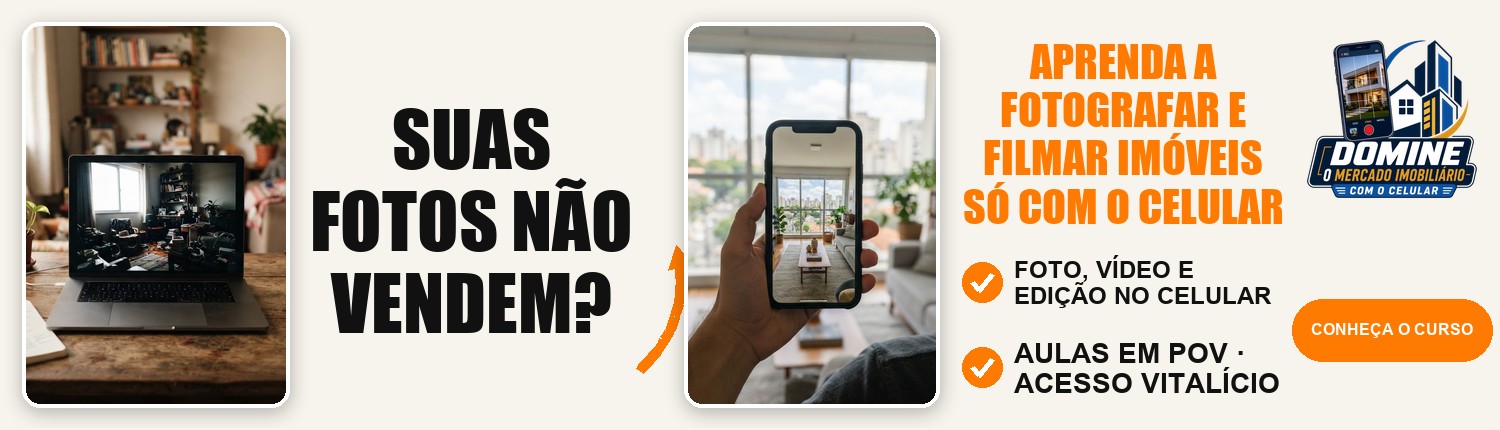 Anúncio do curso Domine o mercado imobiliário com o celular: Suas fotos não vendem?