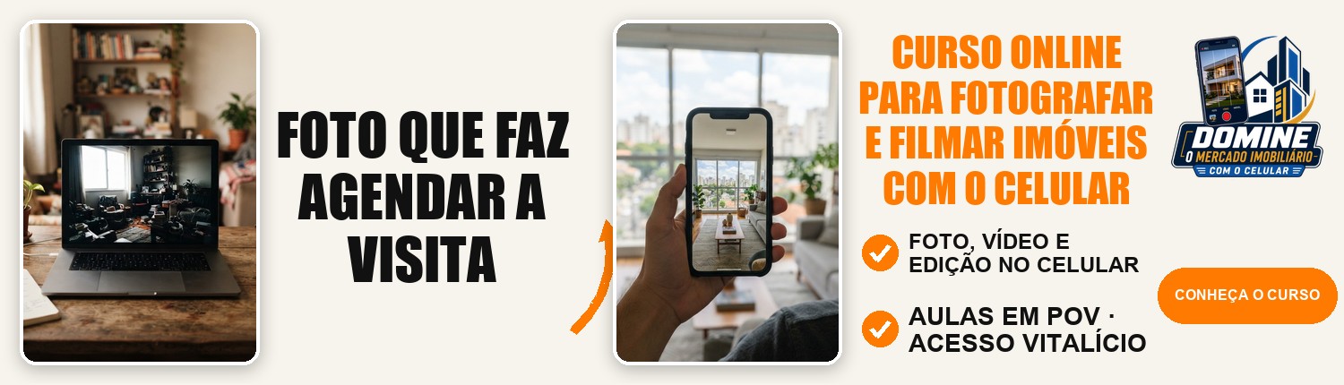 Anúncio do curso Domine o mercado imobiliário com o celular: Foto que faz agendar a visita
