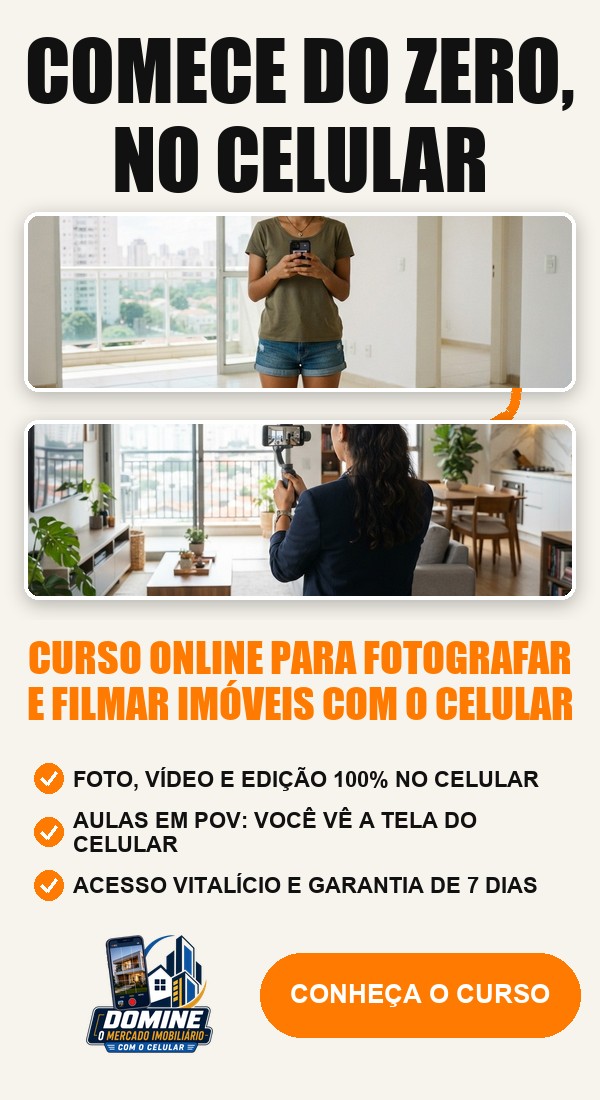 Anúncio do curso Domine o mercado imobiliário com o celular: Comece do zero, no celular