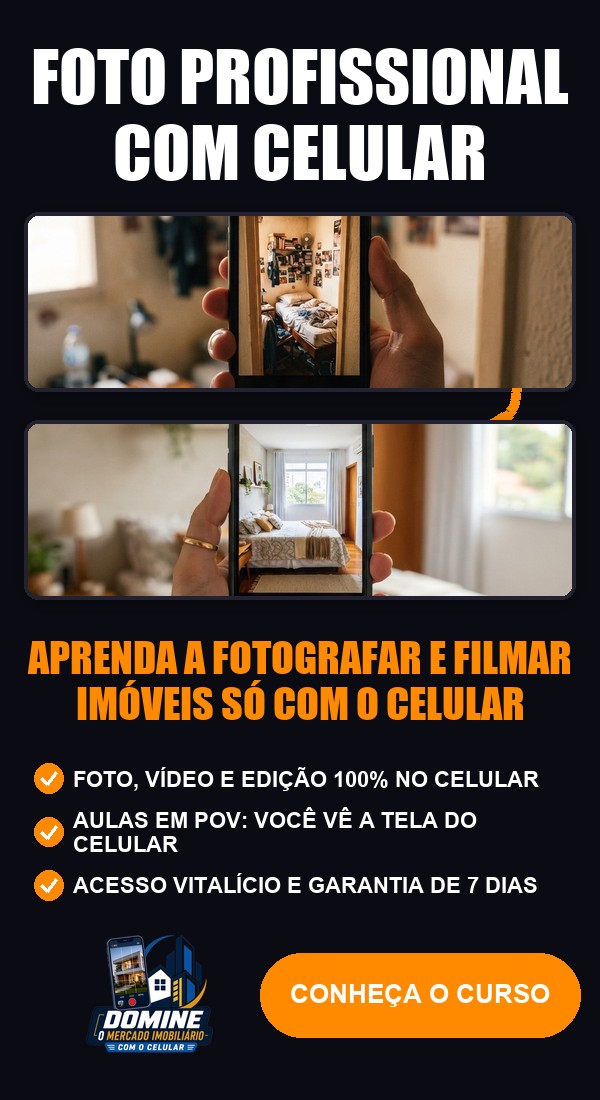 Anúncio do curso Domine o mercado imobiliário com o celular: Foto profissional com celular