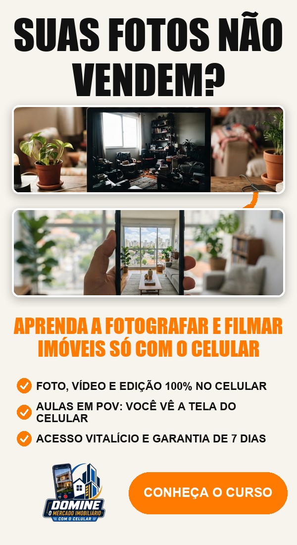 Anúncio do curso Domine o mercado imobiliário com o celular: Suas fotos não vendem?