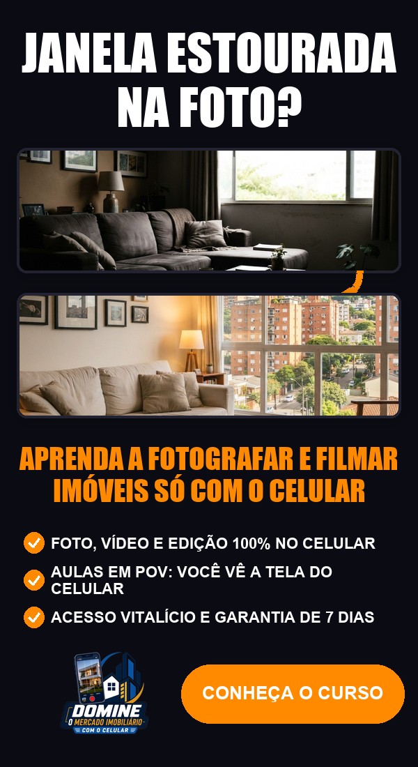 Anúncio do curso Domine o mercado imobiliário com o celular: Janela estourada na foto?