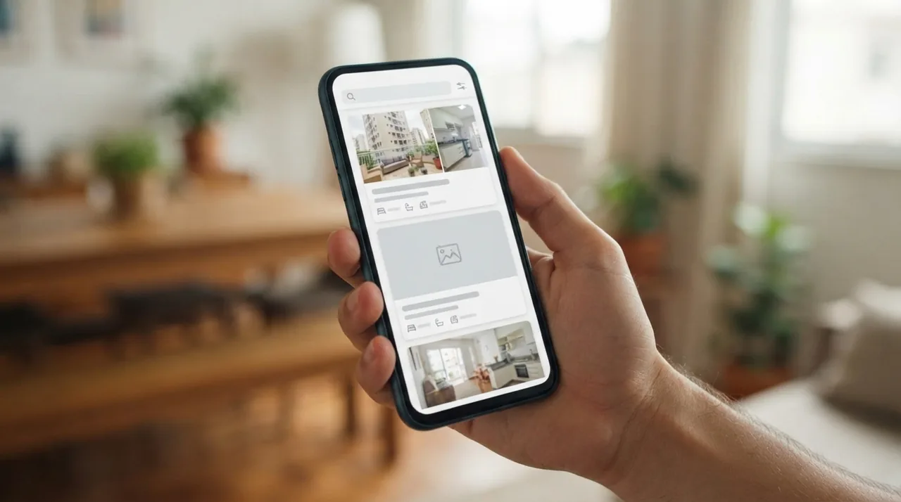 Exemplo de anúncio de imóvel sem foto em um portal de buscas