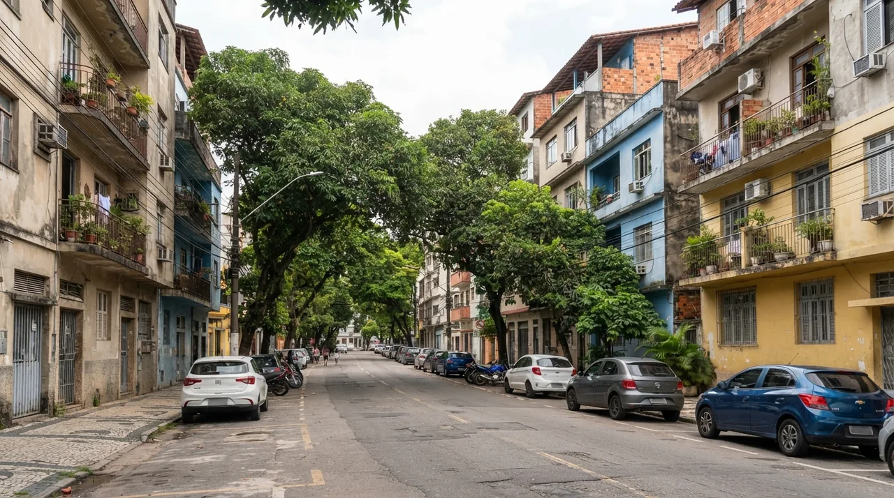 Rua residencial em Belém