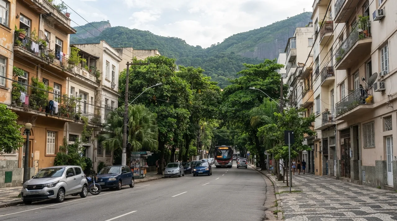 Rua residencial em Rio de Janeiro