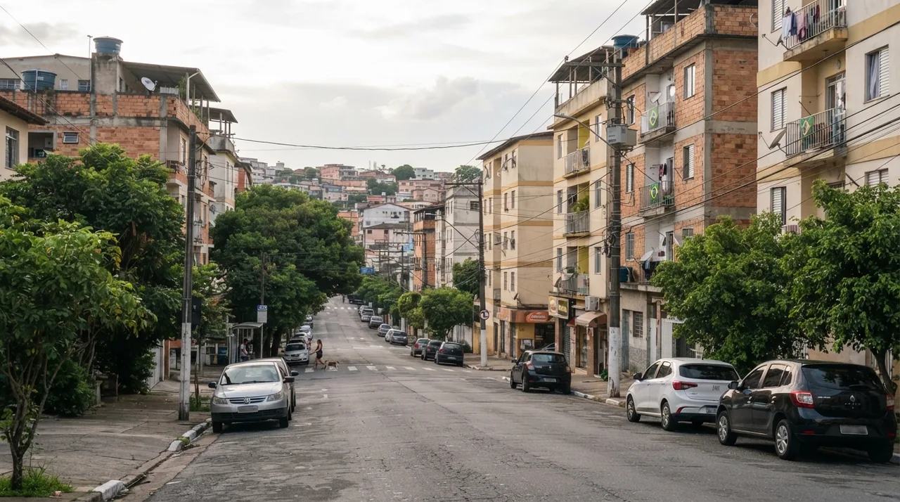 Rua residencial em São Bernardo do Campo